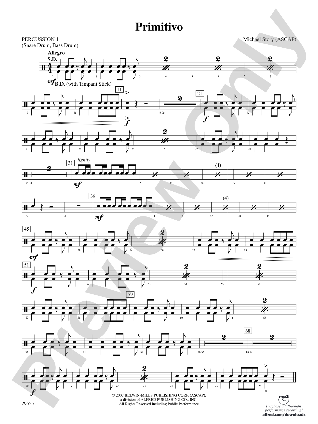 Primitivo: 1st Percussion