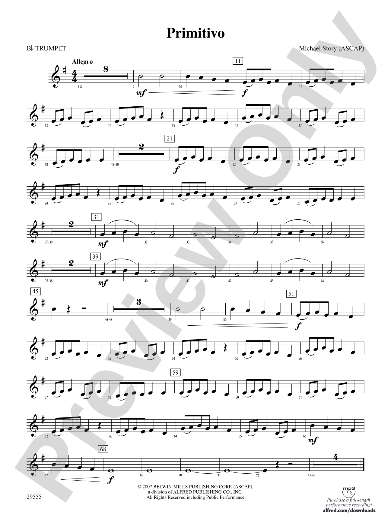 Primitivo: 1st B-flat Trumpet