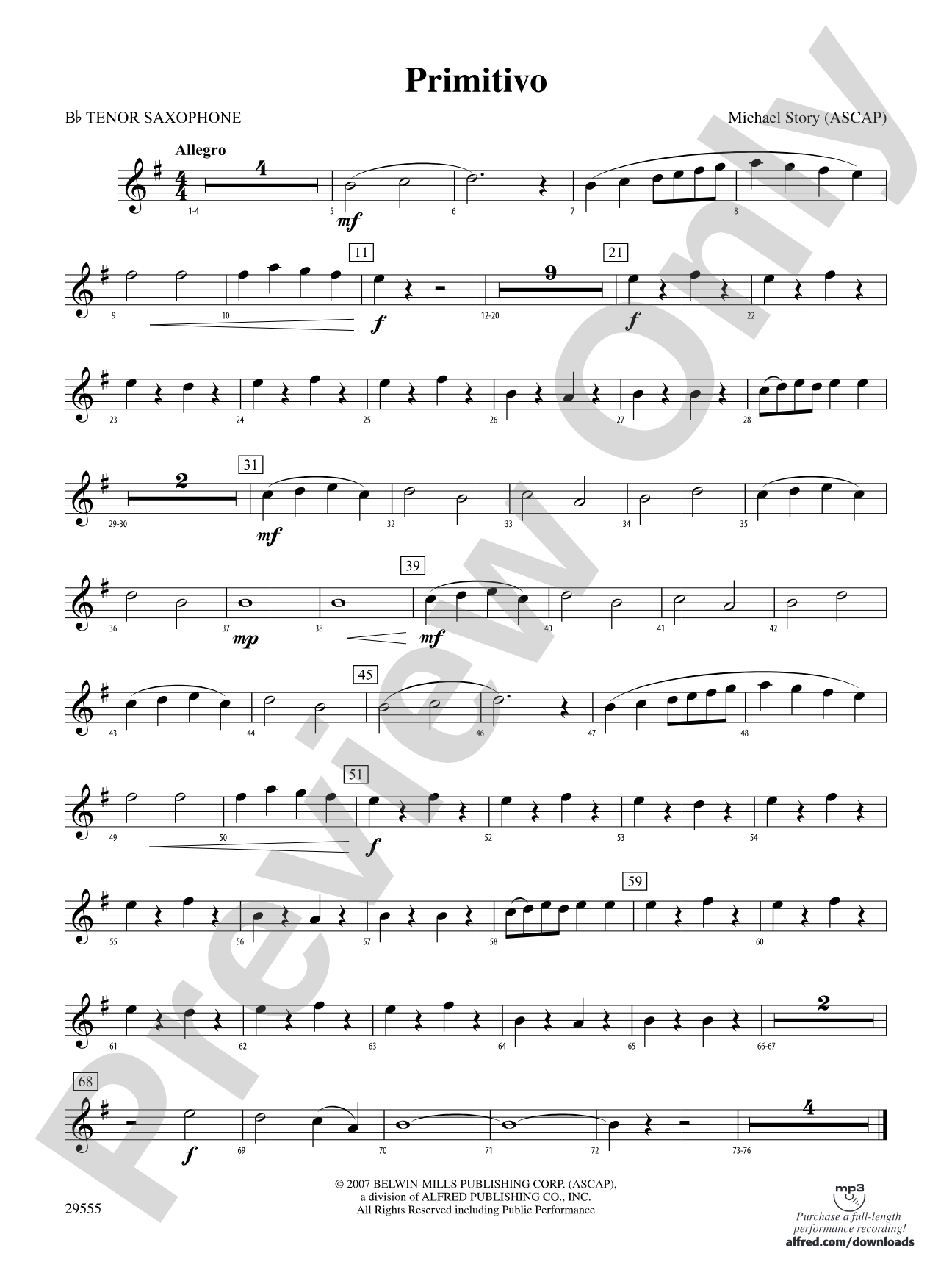 Primitivo: B-flat Tenor Saxophone