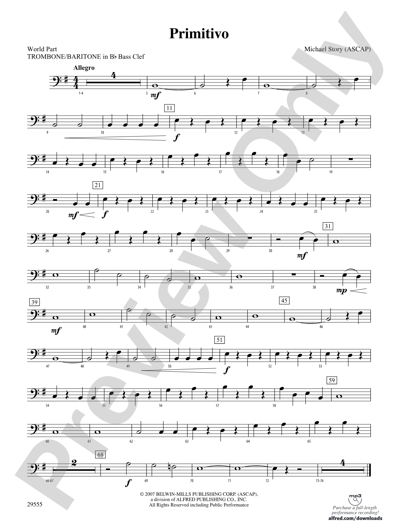 Primitivo: (wp) 1st B-flat Trombone B.C.