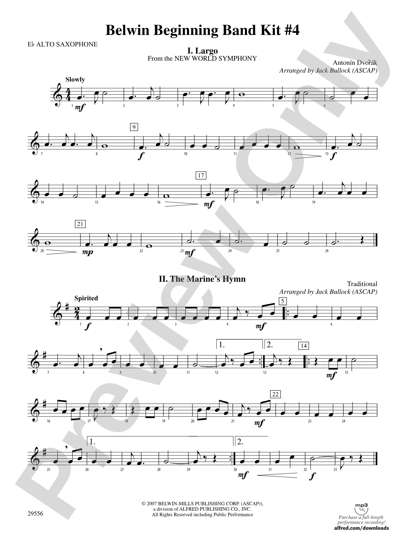 Belwin Beginning Band Kit #4: E-flat Alto Saxophone