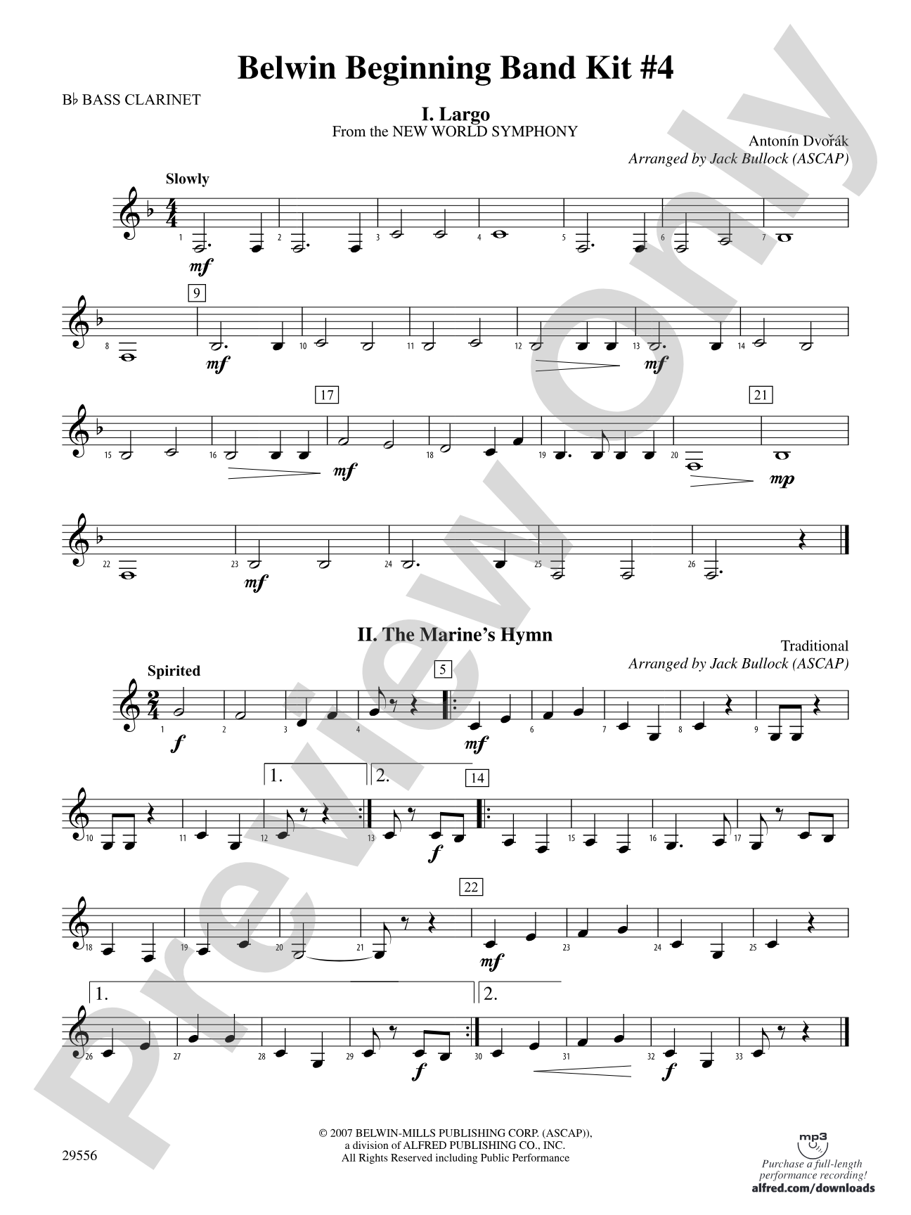 Belwin Beginning Band Kit #4: B-flat Bass Clarinet