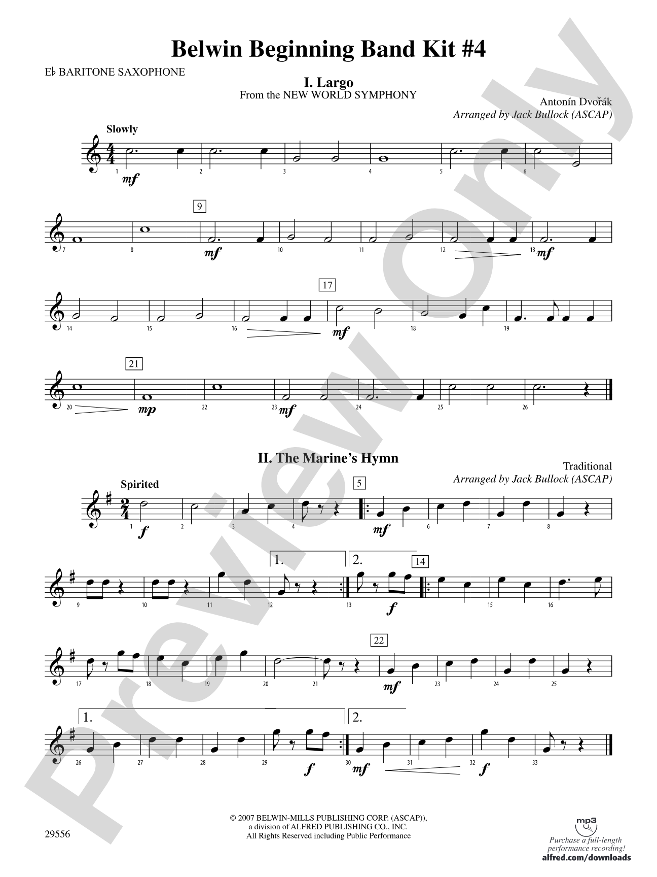 Belwin Beginning Band Kit #4: E-flat Baritone Saxophone