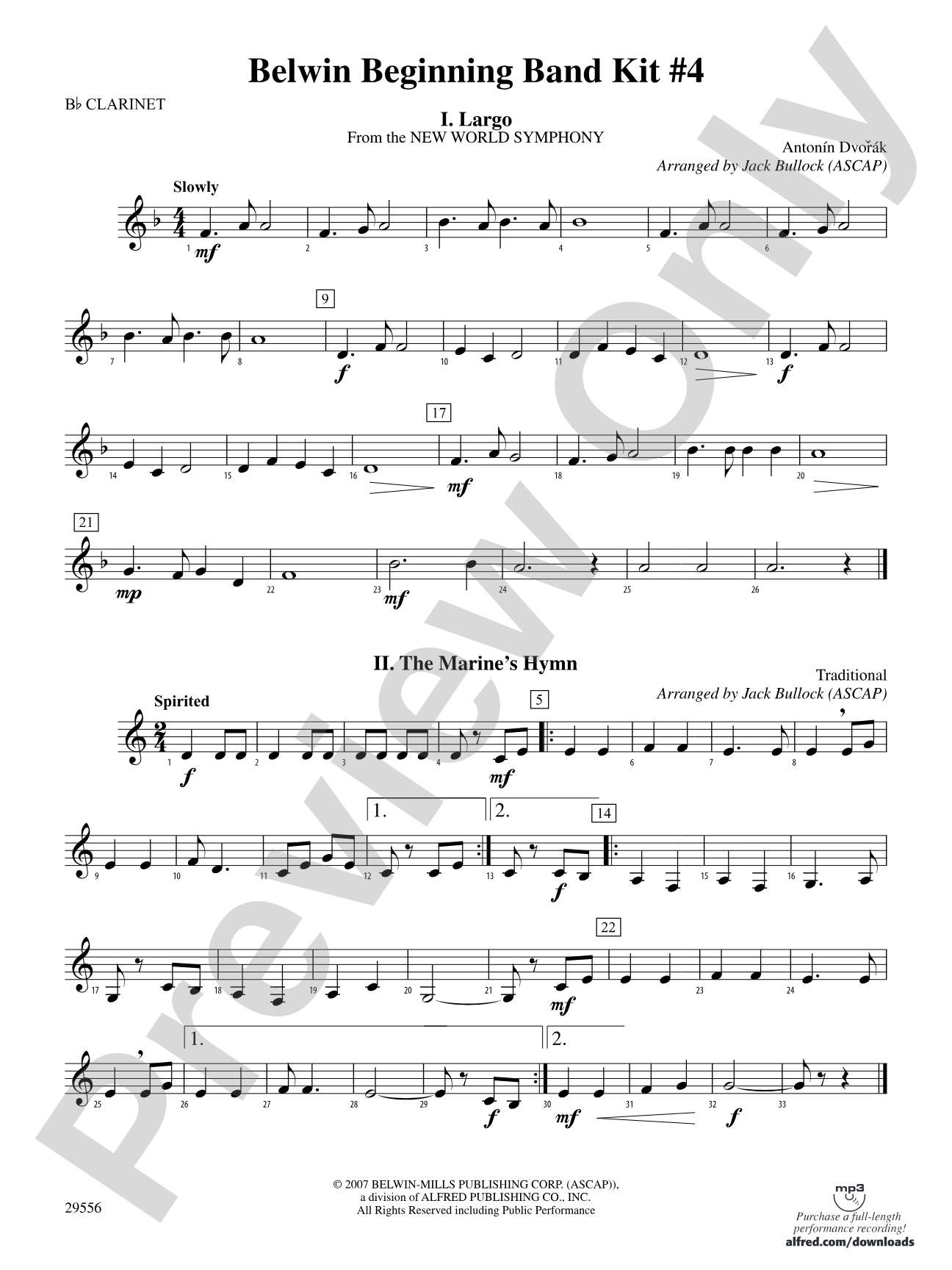 Belwin Beginning Band Kit #4: 1st B-flat Clarinet