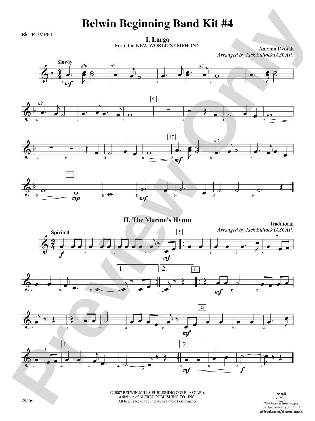 Belwin Beginning Band Kit #4: 1st B-flat Trumpet