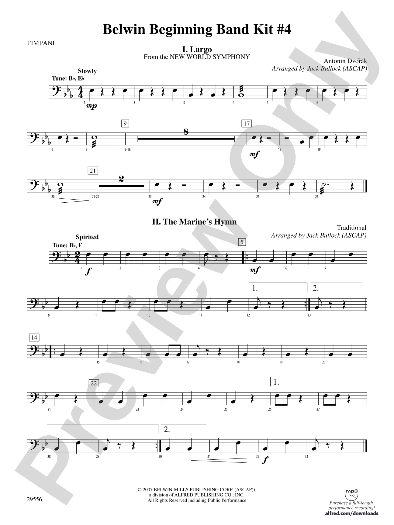 Belwin Beginning Band Kit #4: Timpani