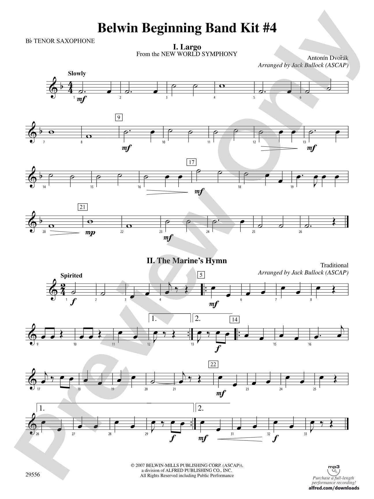 Belwin Beginning Band Kit #4: B-flat Tenor Saxophone