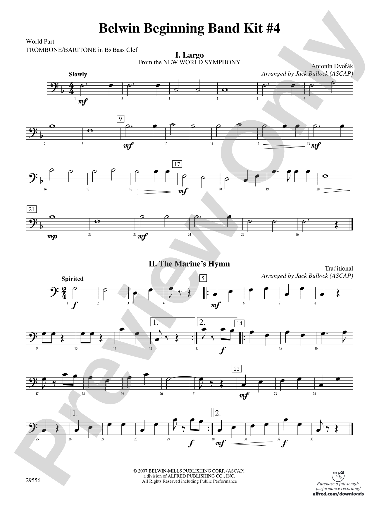 Belwin Beginning Band Kit #4: (wp) 1st B-flat Trombone B.C.