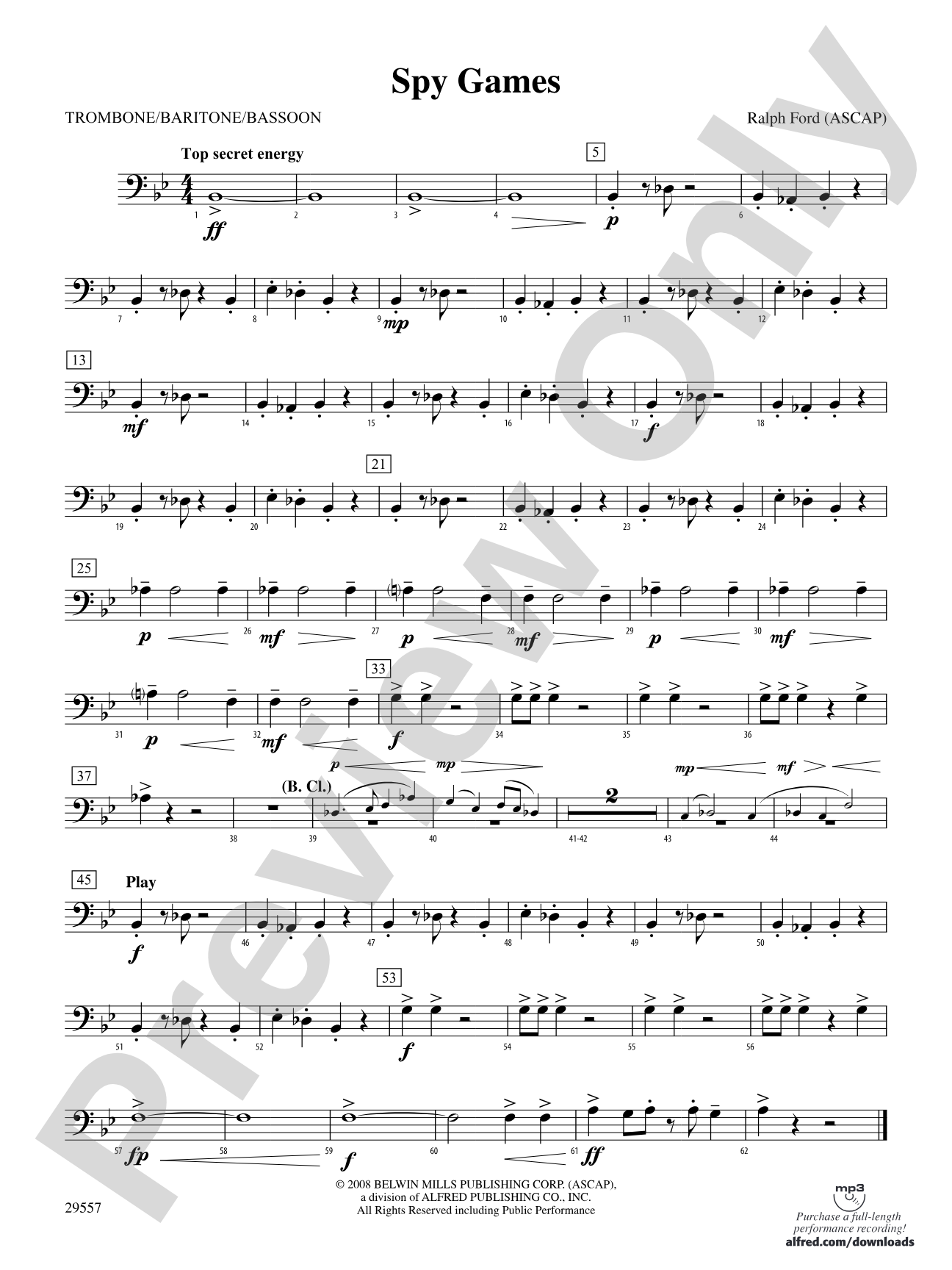Spy Games: 1st Trombone