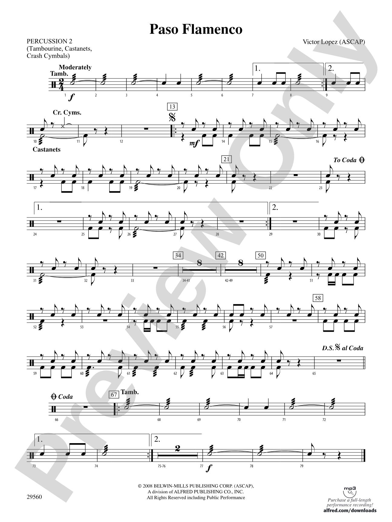 Paso Flamenco: 2nd Percussion
