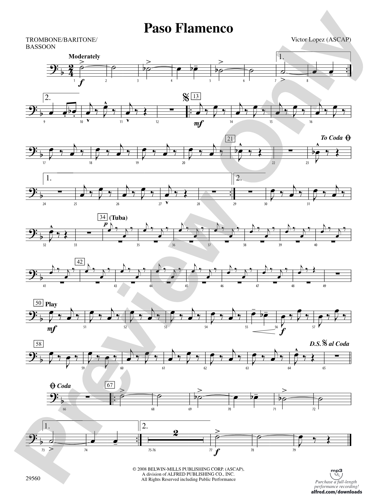 Paso Flamenco: 1st Trombone