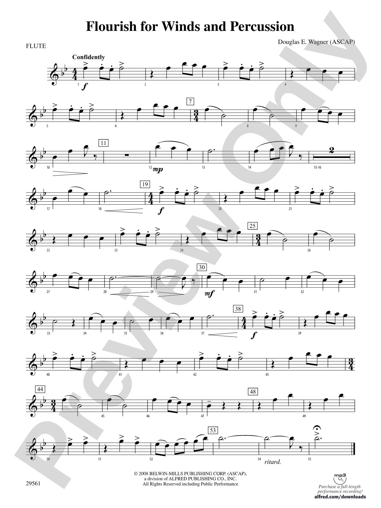 Flourish for Winds and Percussion: Flute