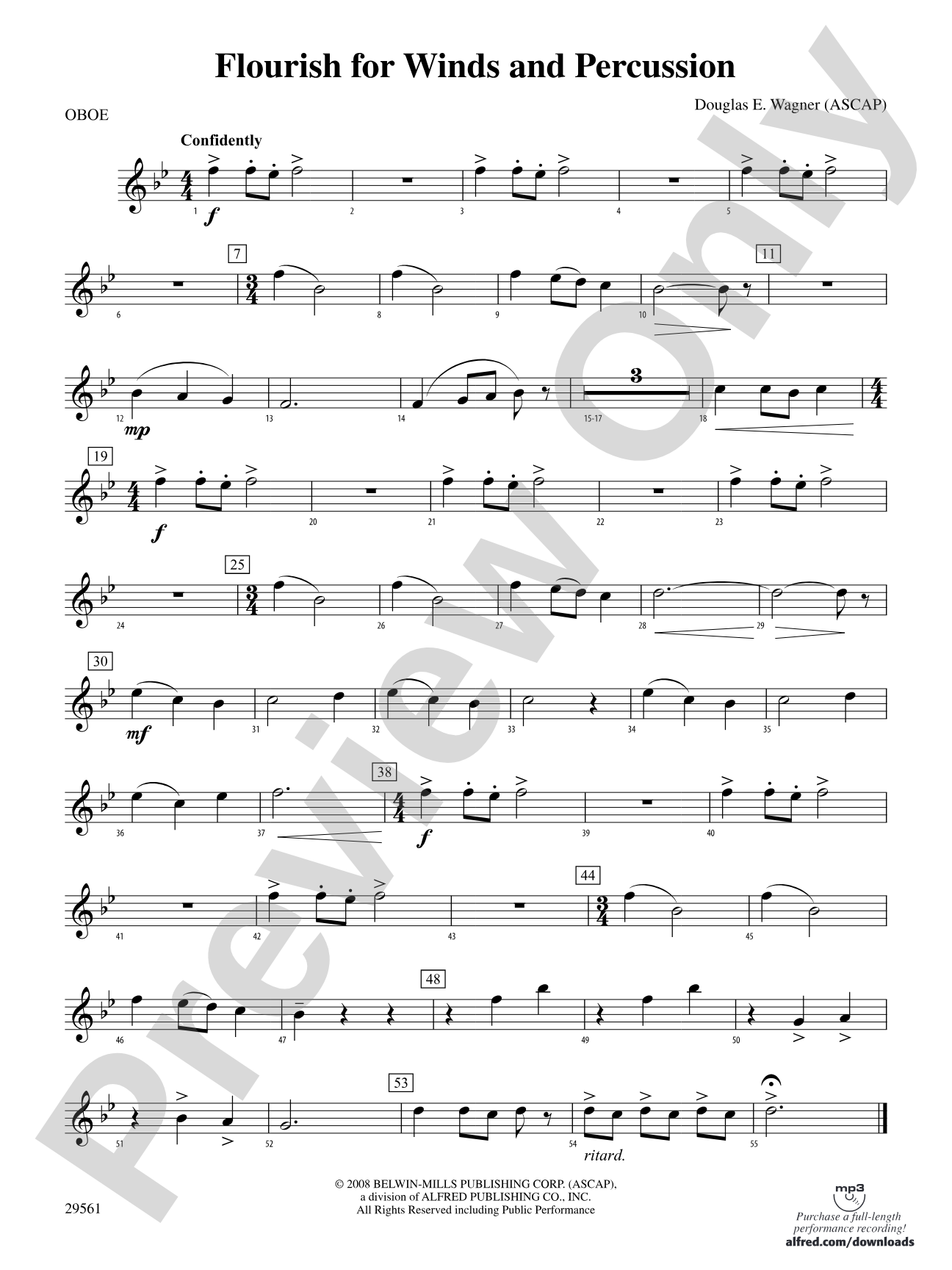 Flourish for Winds and Percussion: Oboe