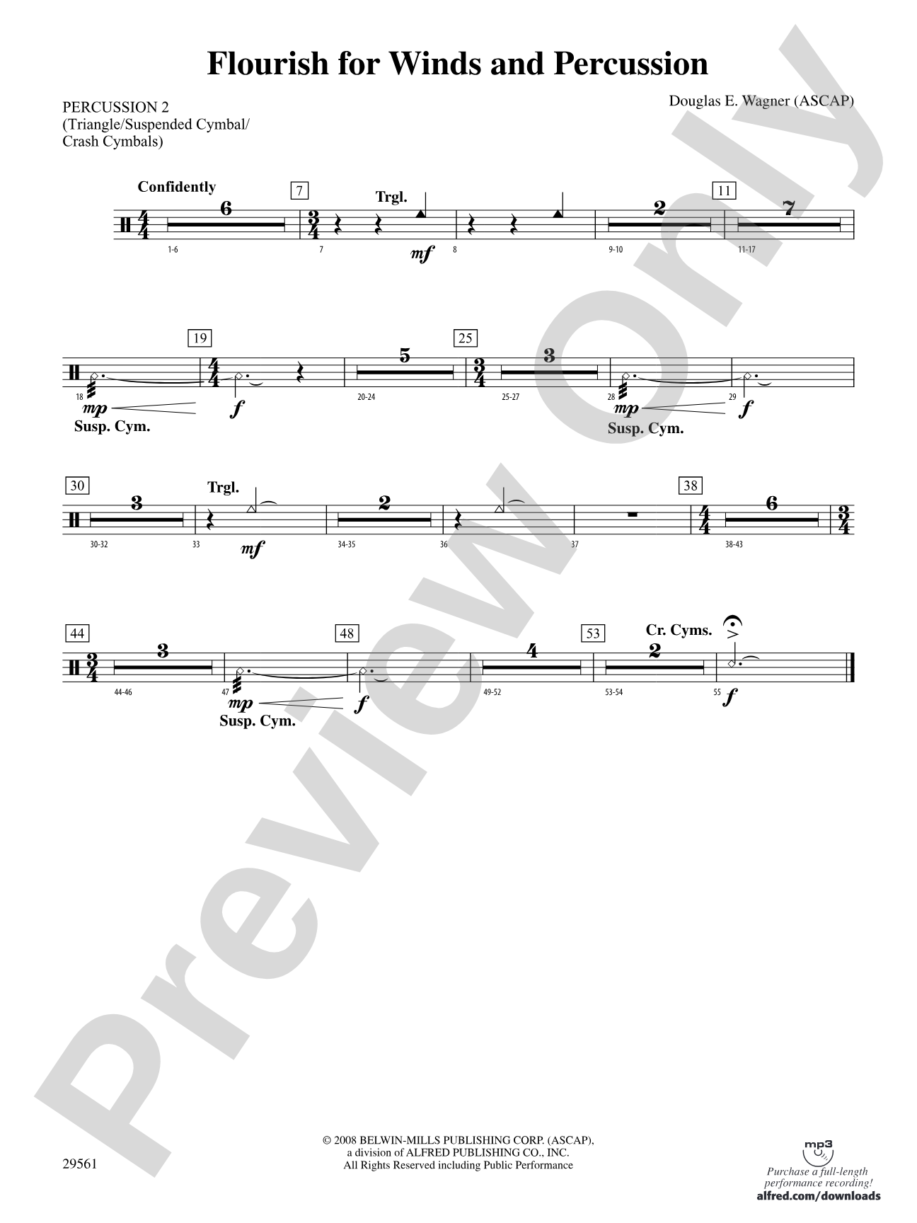 Flourish for Winds and Percussion: 2nd Percussion
