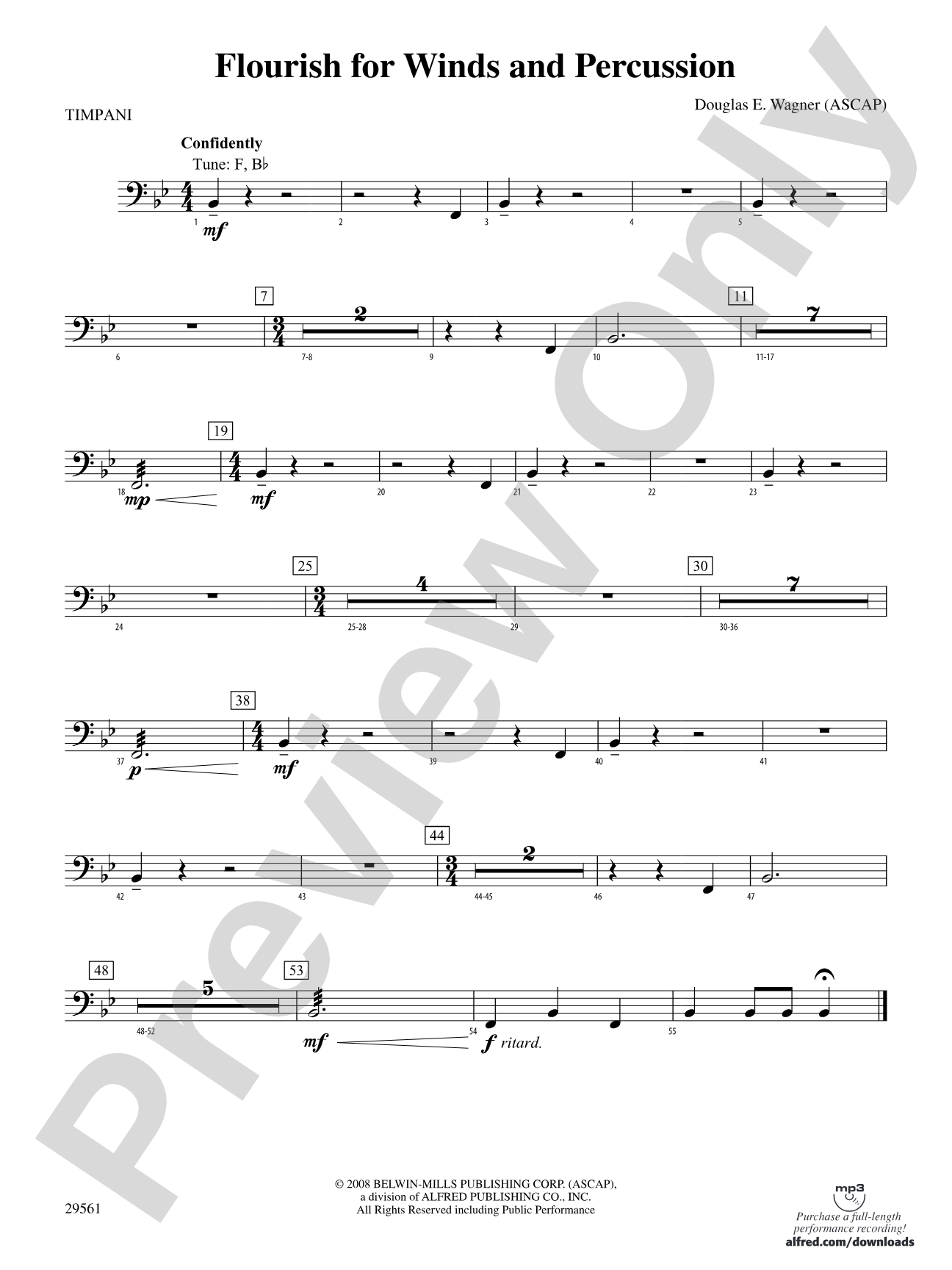 Flourish for Winds and Percussion: Timpani