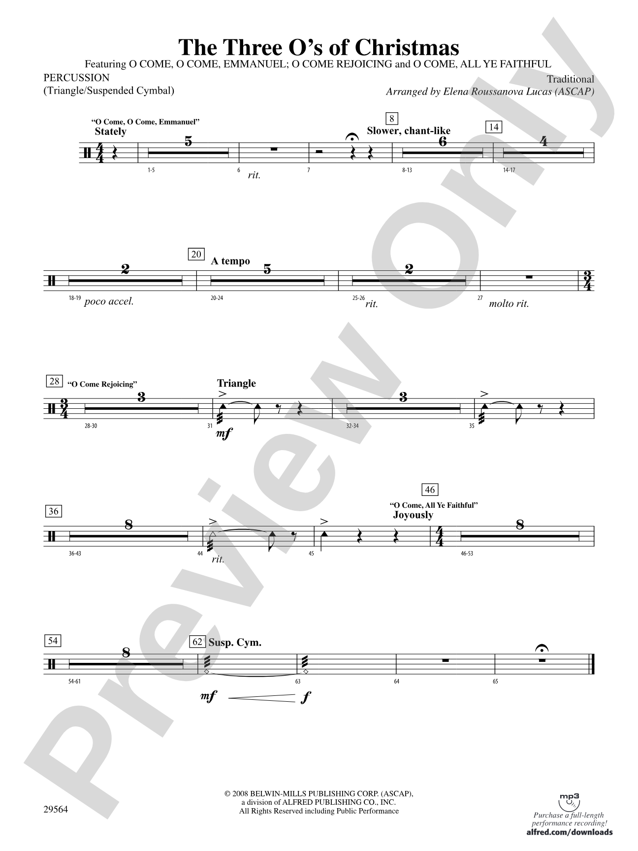 The Three O's of Christmas: 1st Percussion