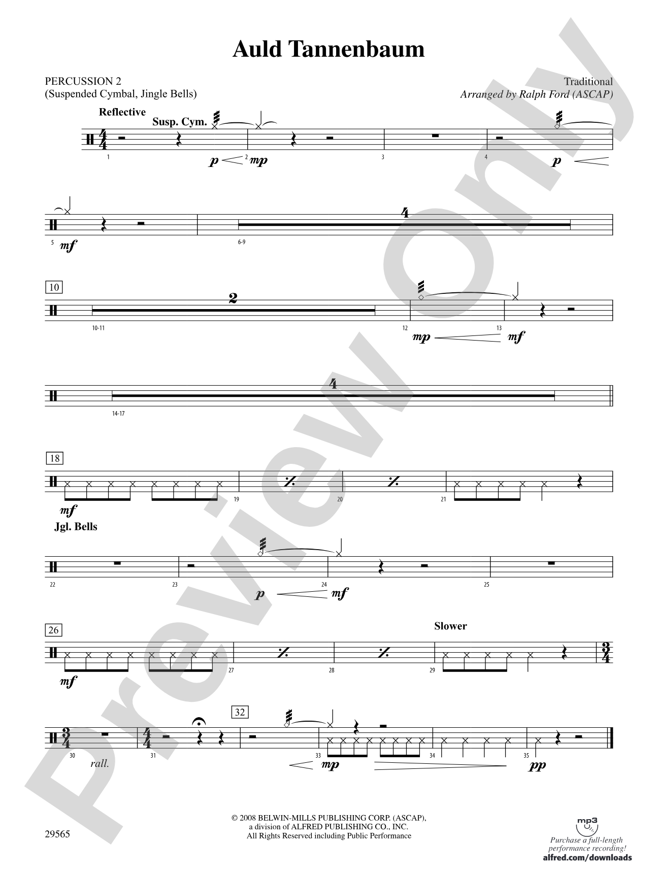 Auld Tannenbaum: 2nd Percussion