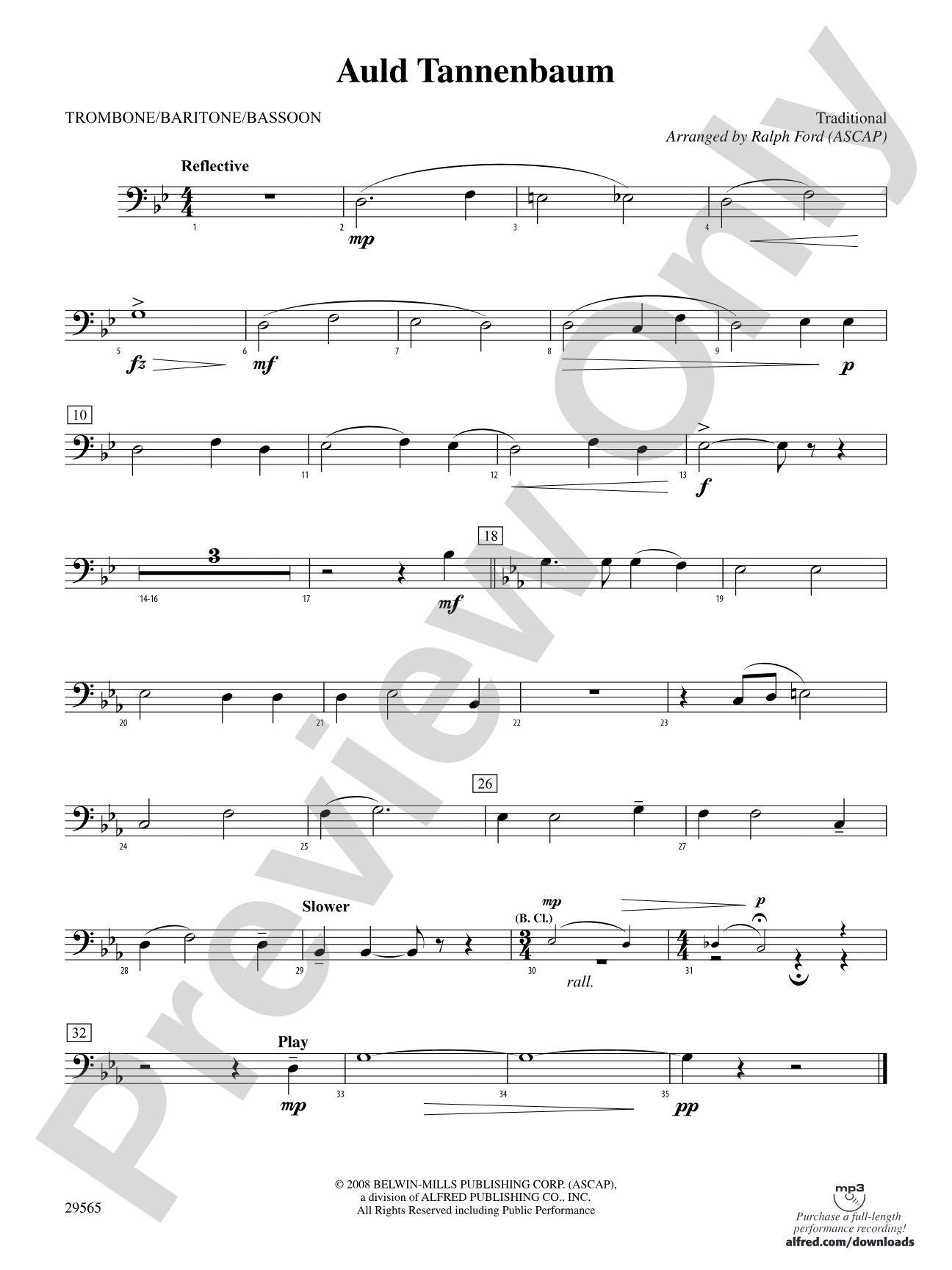 Auld Tannenbaum: 1st Trombone