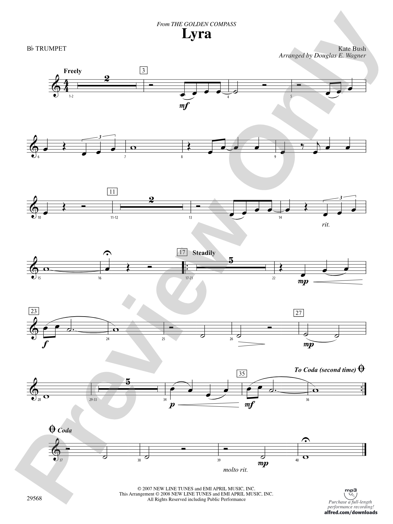 Lyra (from The Golden Compass): 1st B-flat Trumpet