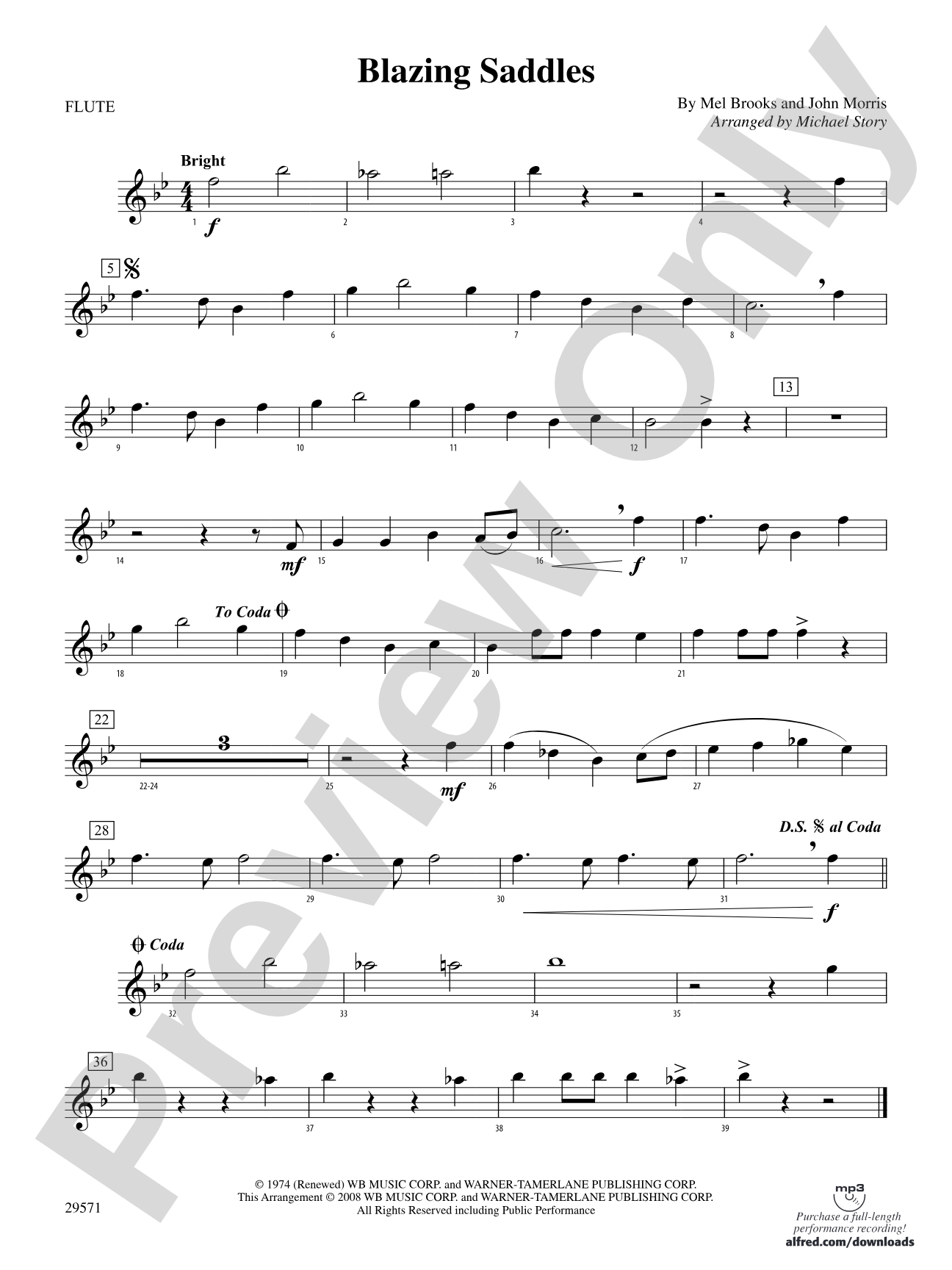 Blazing Saddles: Flute