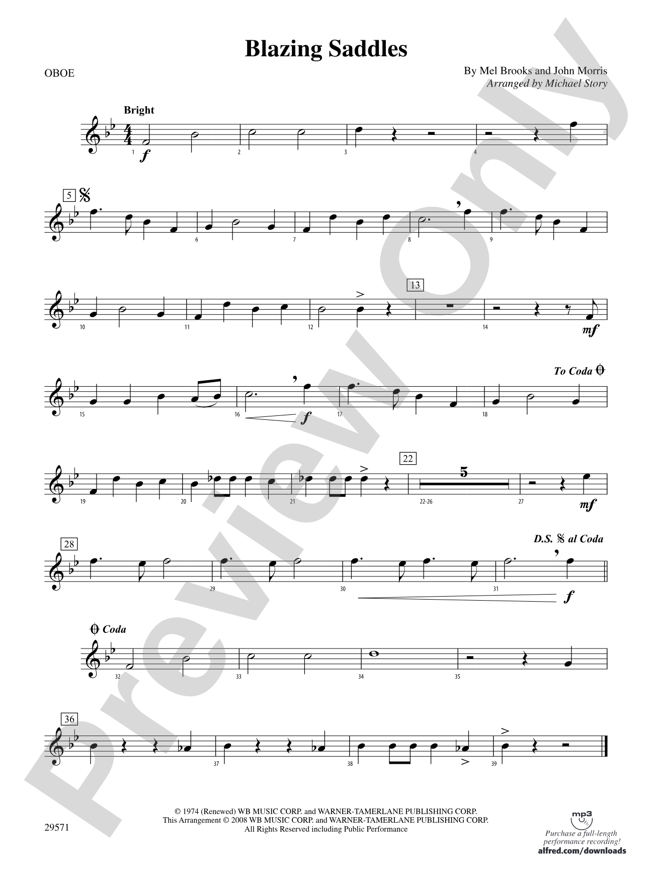 Blazing Saddles: Oboe