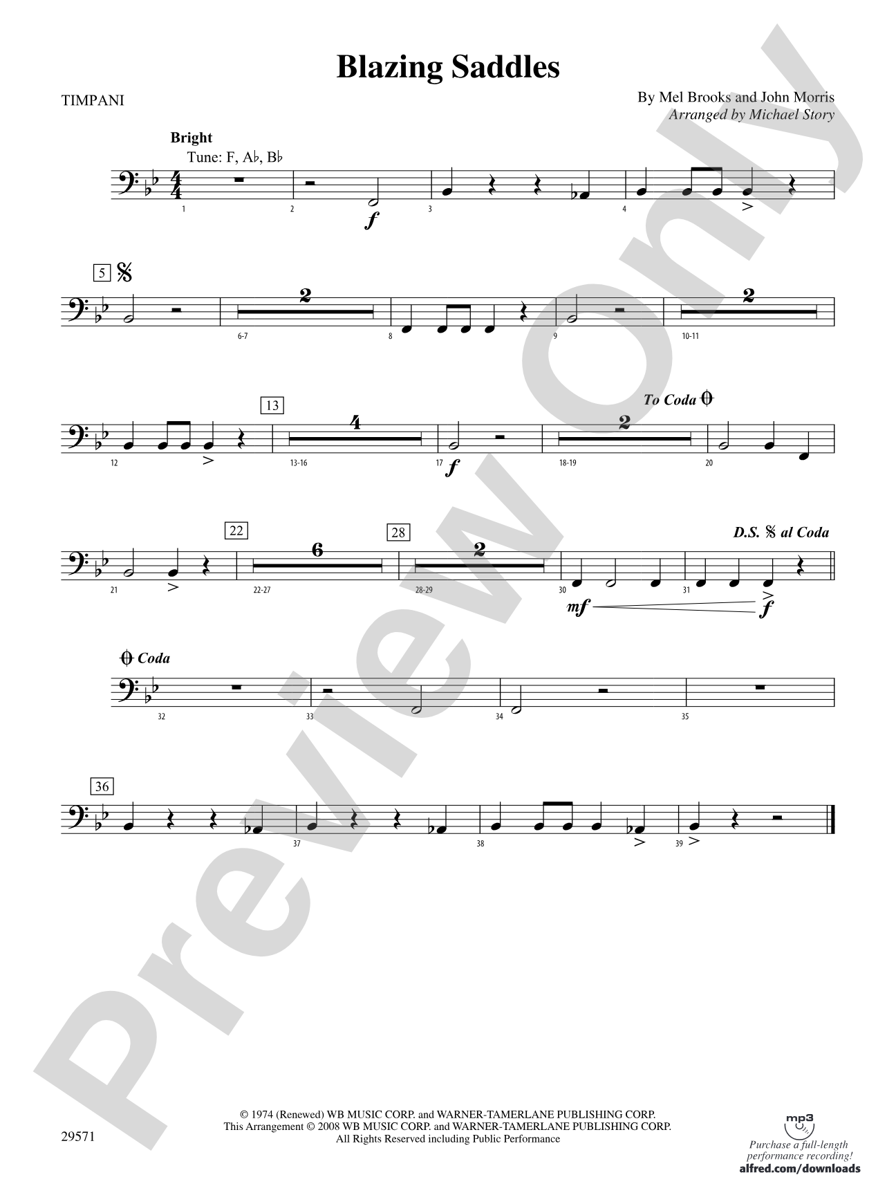 Blazing Saddles: Timpani