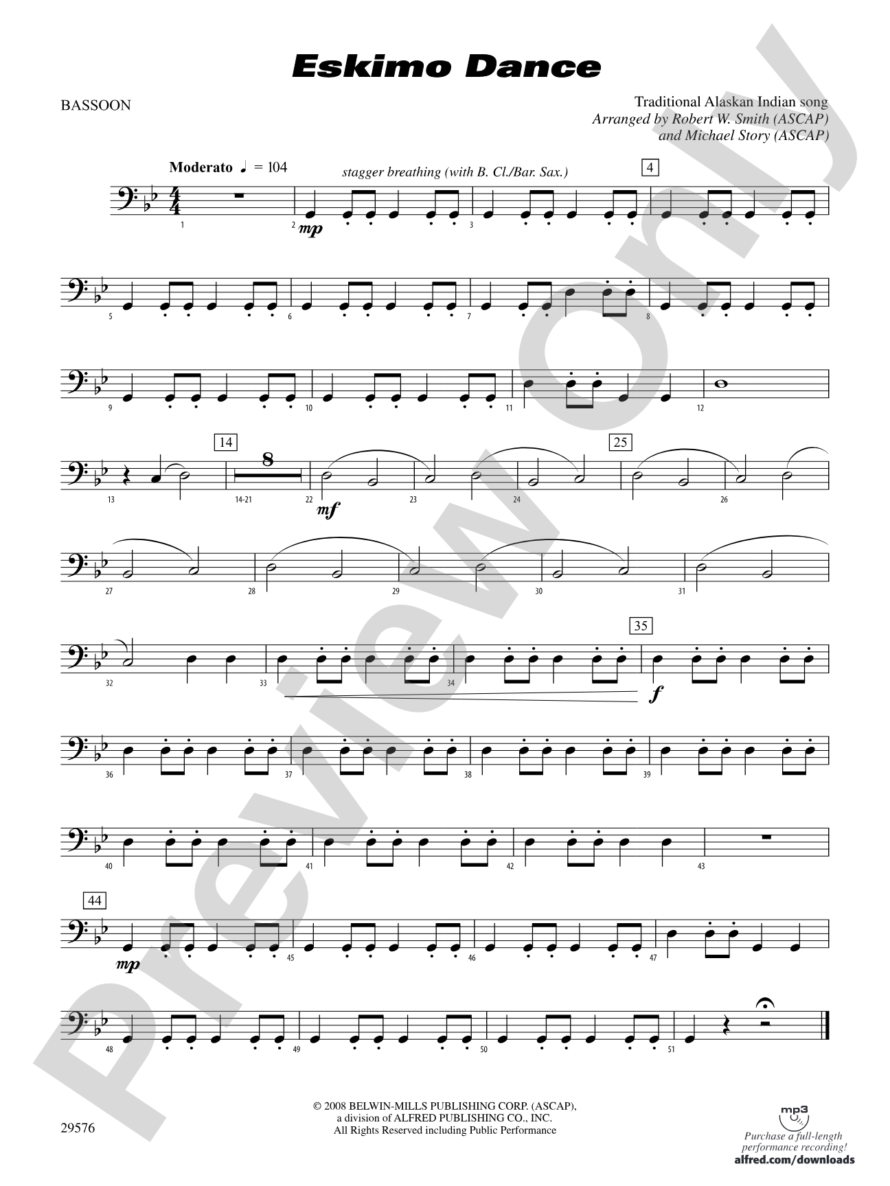 Eskimo Dance: Bassoon