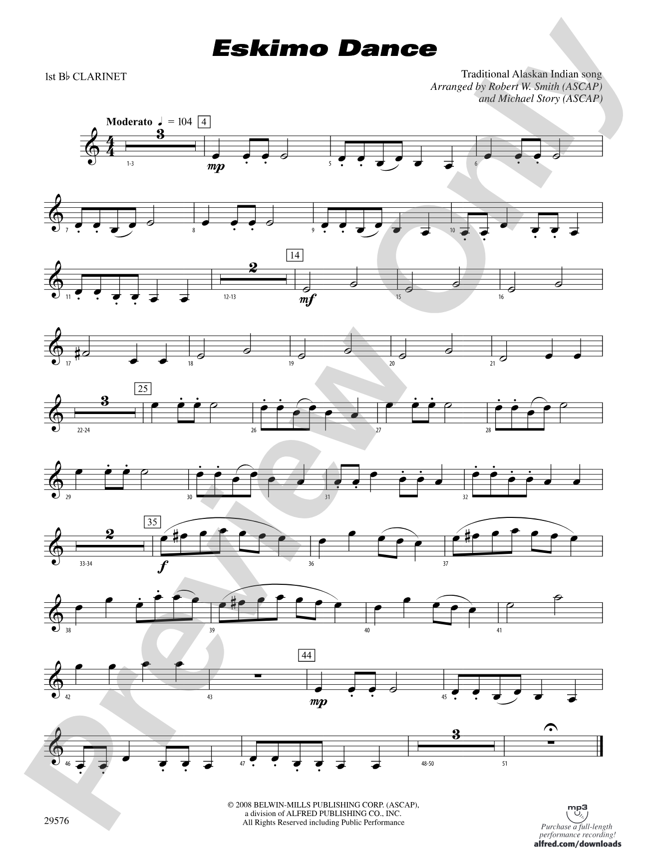 Eskimo Dance: 1st B-flat Clarinet