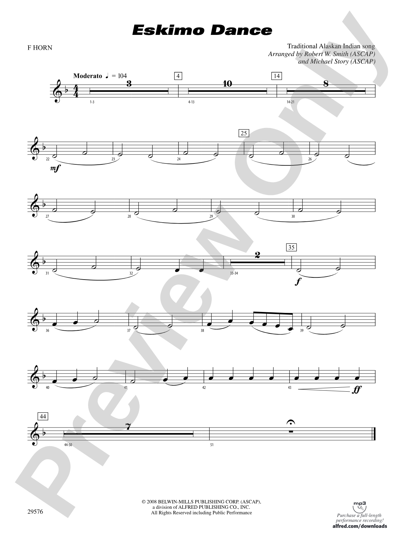 Eskimo Dance: 1st F Horn