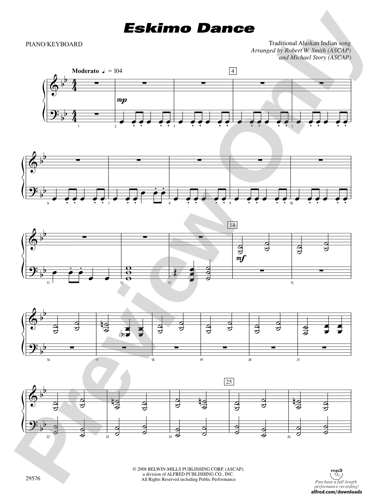 Eskimo Dance: Piano Accompaniment