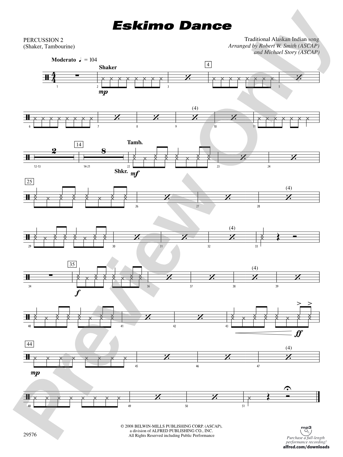 Eskimo Dance: 2nd Percussion