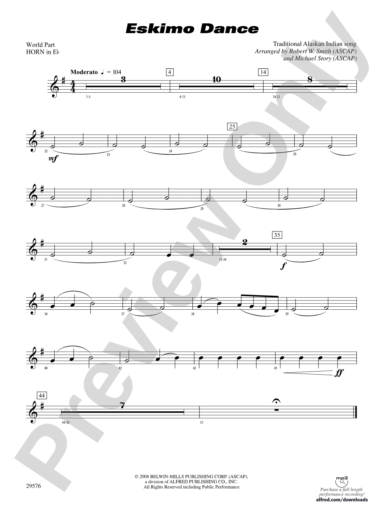 Eskimo Dance: (wp) 1st Horn in E-flat