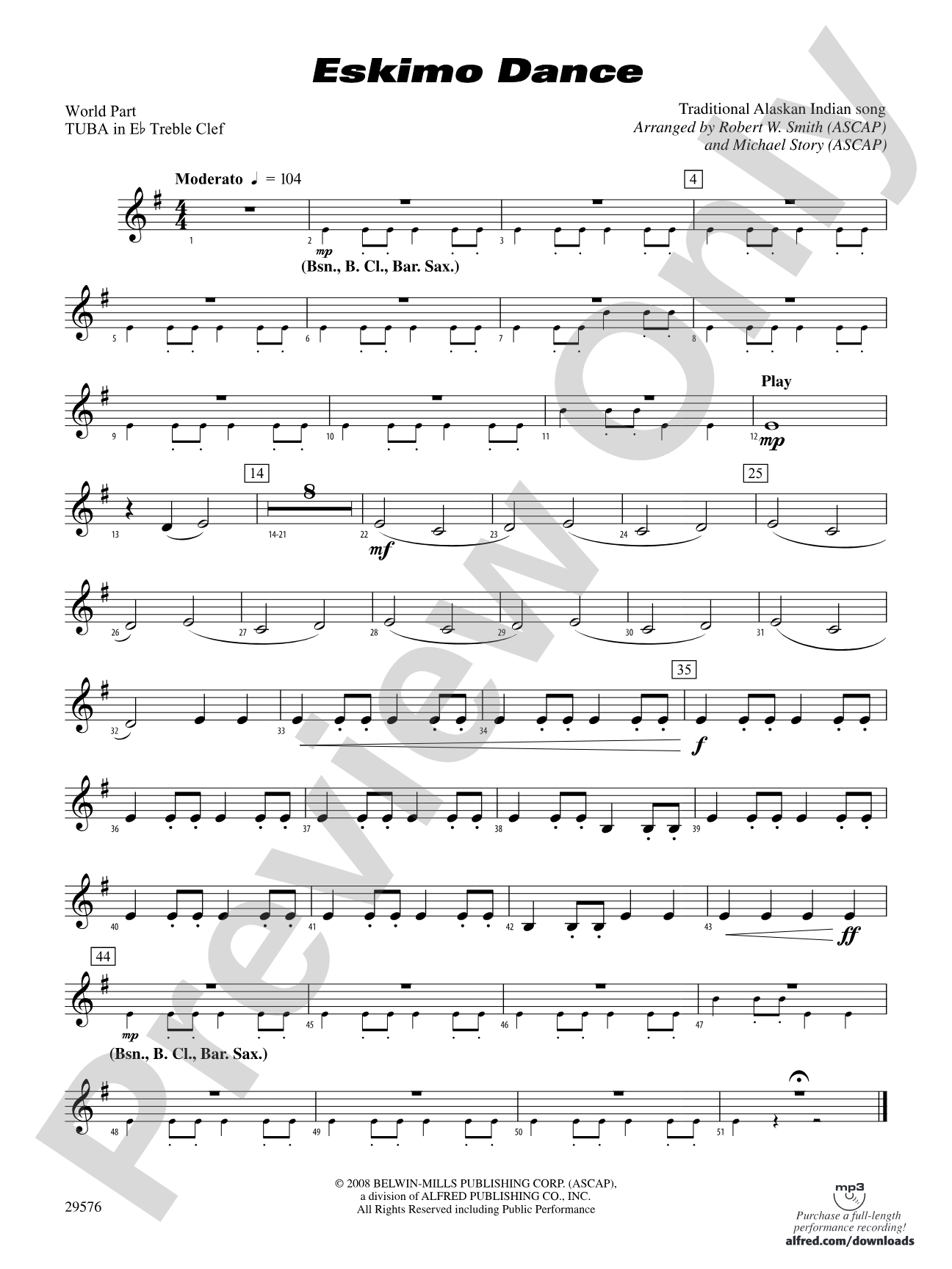 Eskimo Dance: (wp) E-flat Tuba T.C.