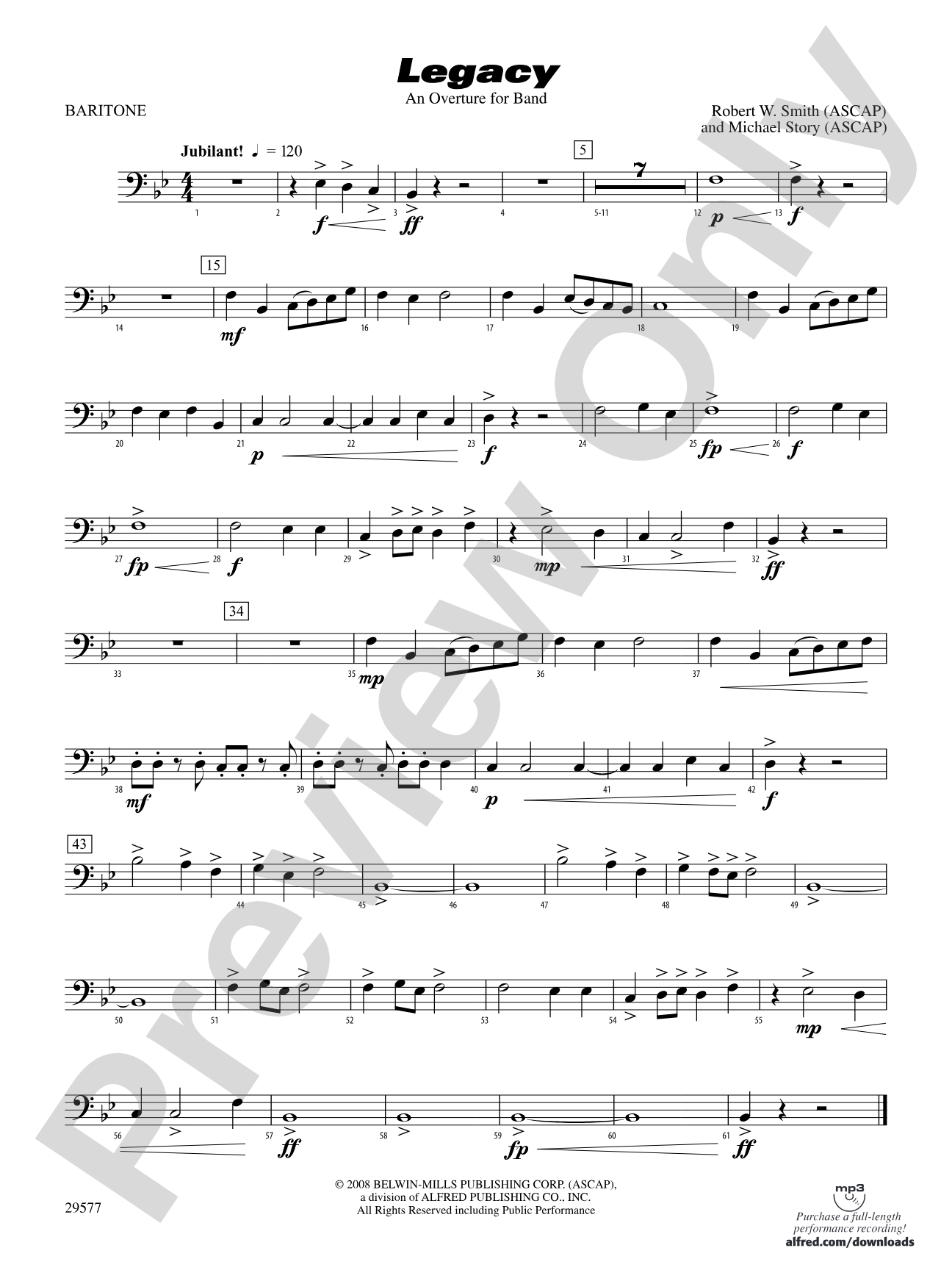 Legacy (An Overture for Band): Baritone B.C.