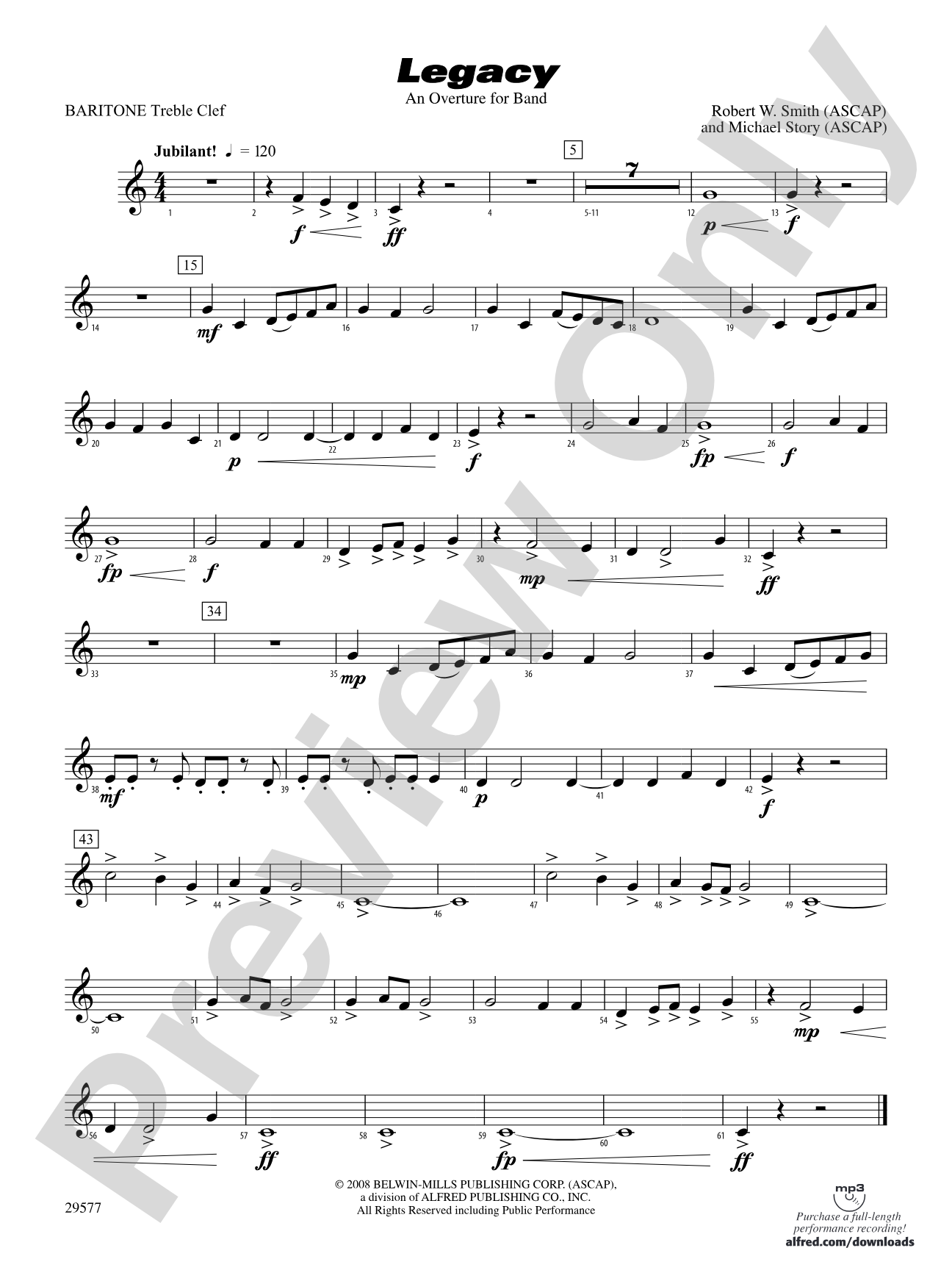 Legacy (An Overture for Band): Baritone T.C.