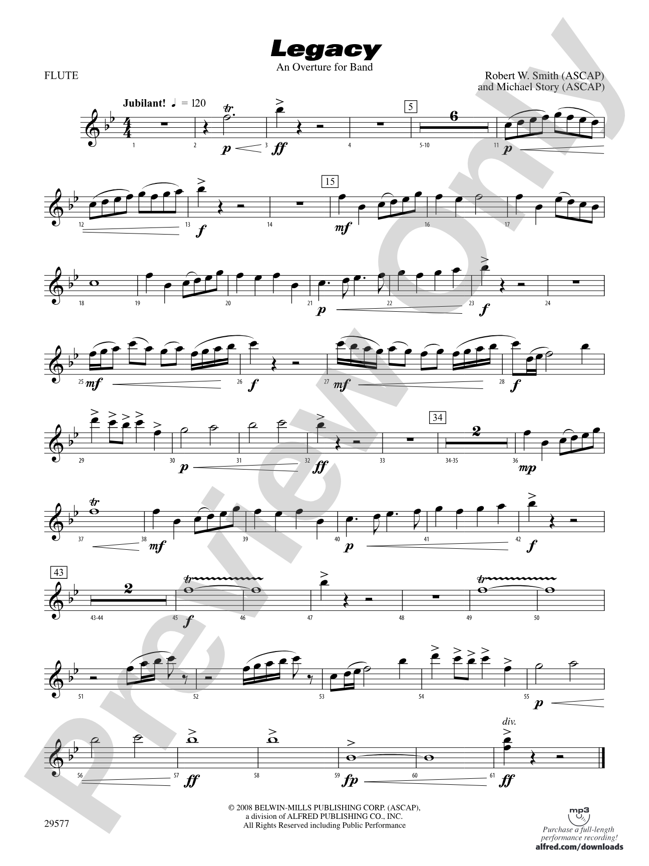 Legacy (An Overture for Band): Flute