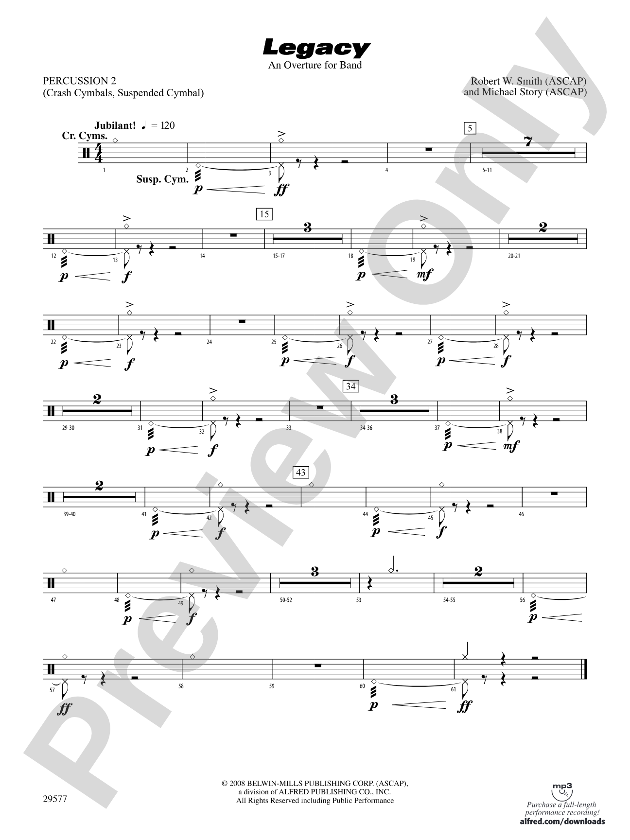 Legacy (An Overture for Band): 2nd Percussion