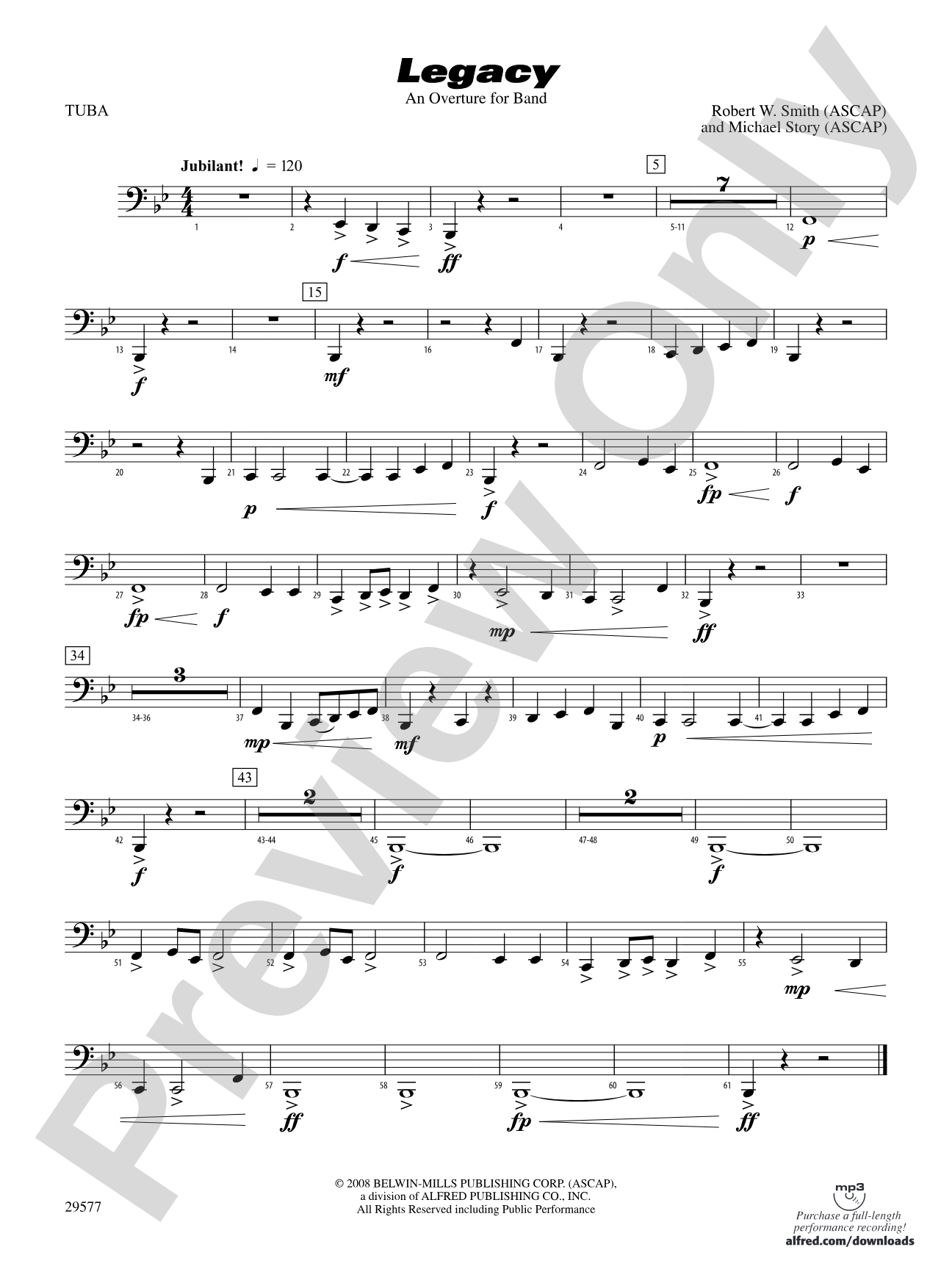 Legacy (An Overture for Band): Tuba