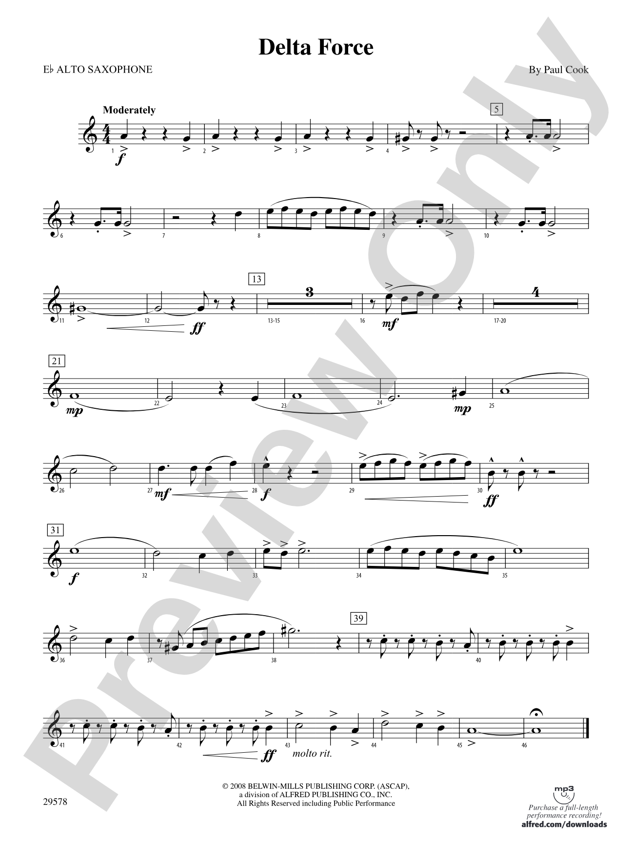 Delta Force: E-flat Alto Saxophone