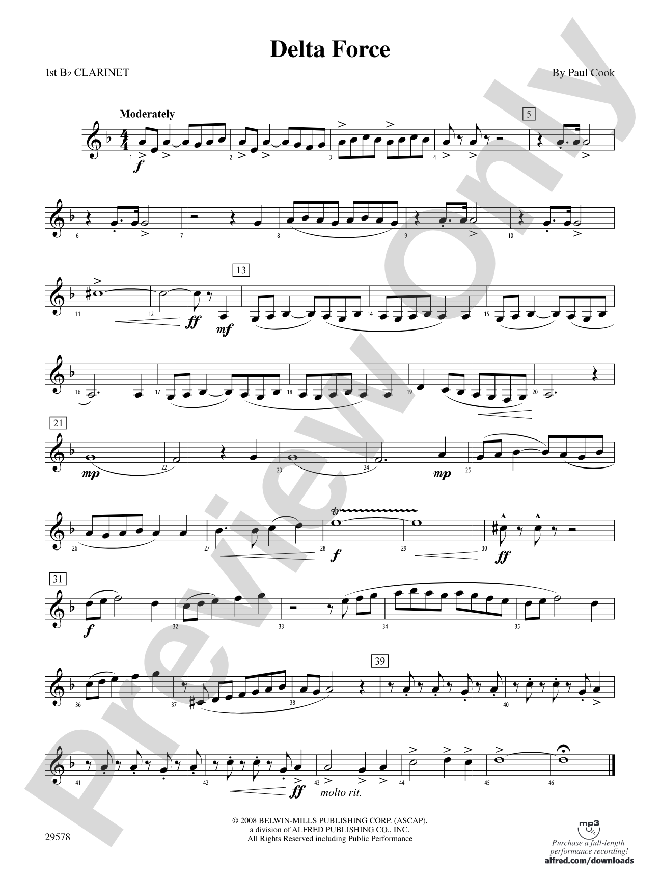 Delta Force: 1st B-flat Clarinet