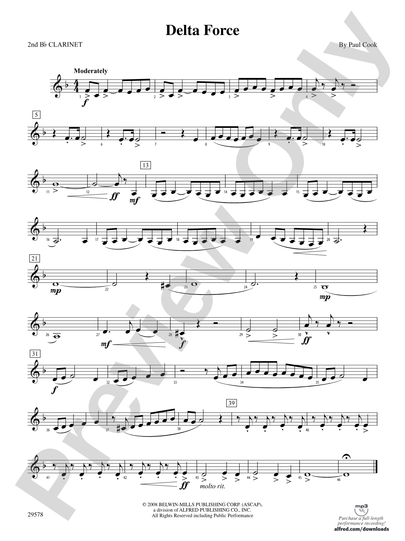 Delta Force: 2nd B-flat Clarinet