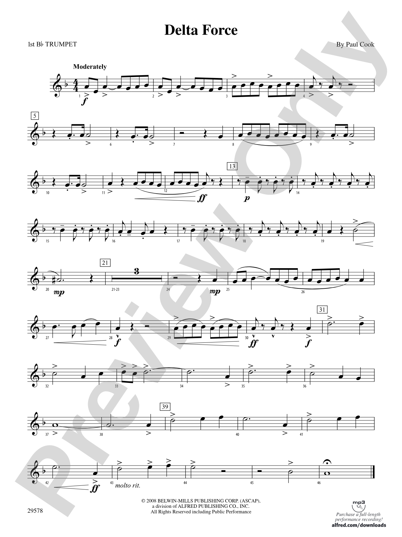 Delta Force: 1st B-flat Trumpet