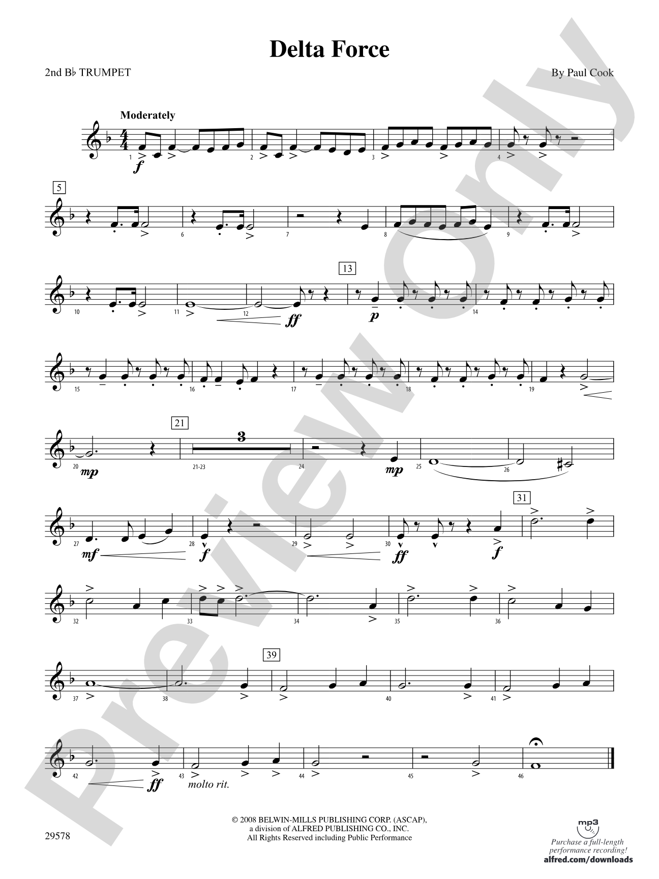 Delta Force: 2nd B-flat Trumpet
