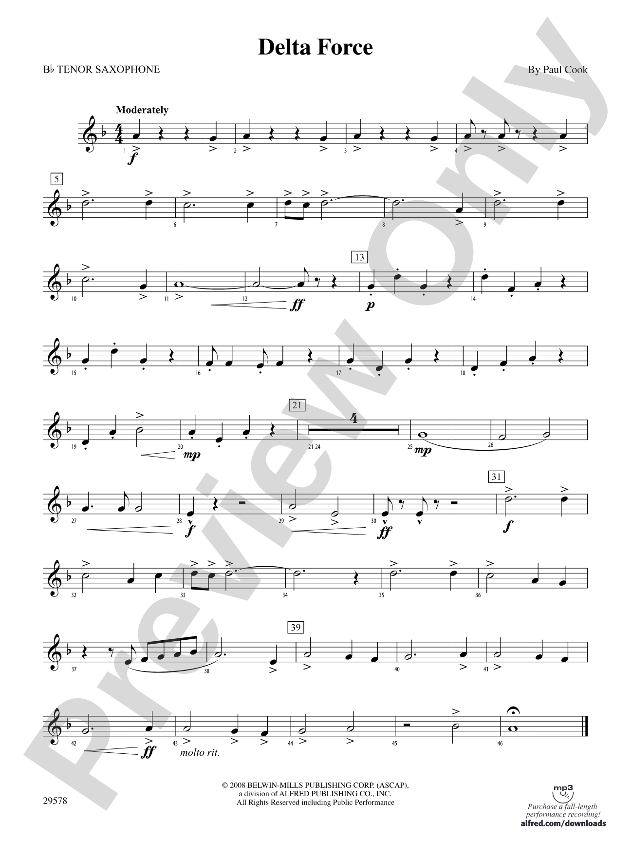 Delta Force: B-flat Tenor Saxophone