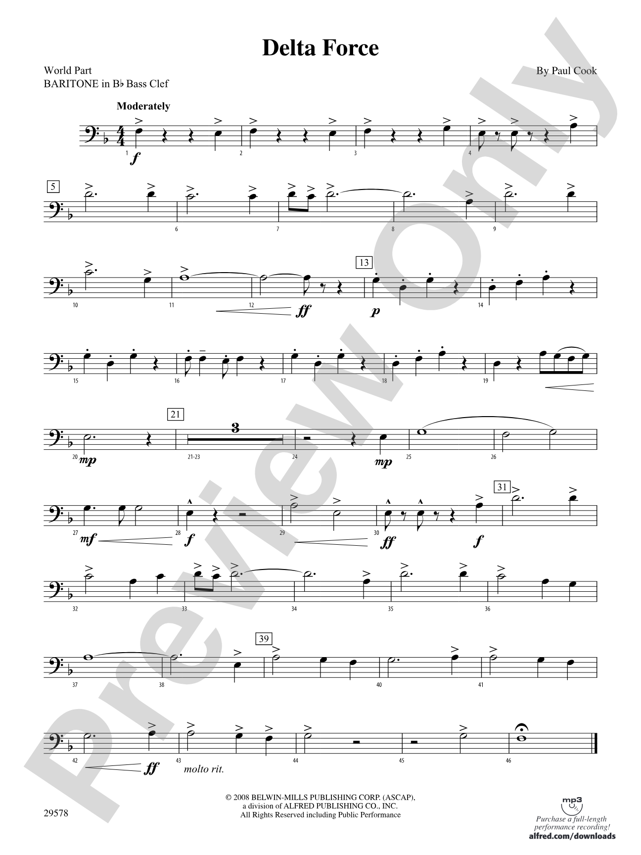 Delta Force: (wp) B-flat Baritone B.C.