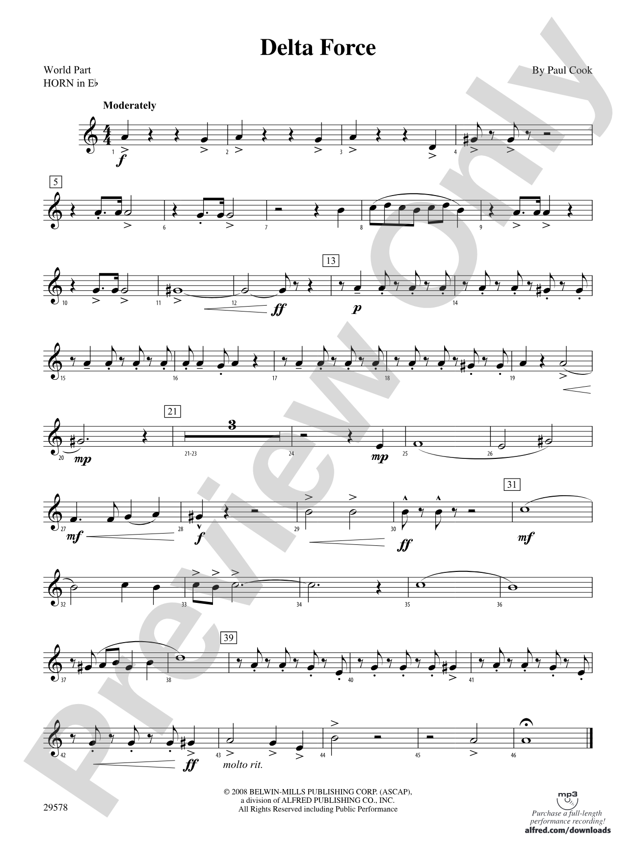 Delta Force: (wp) 1st Horn in E-flat