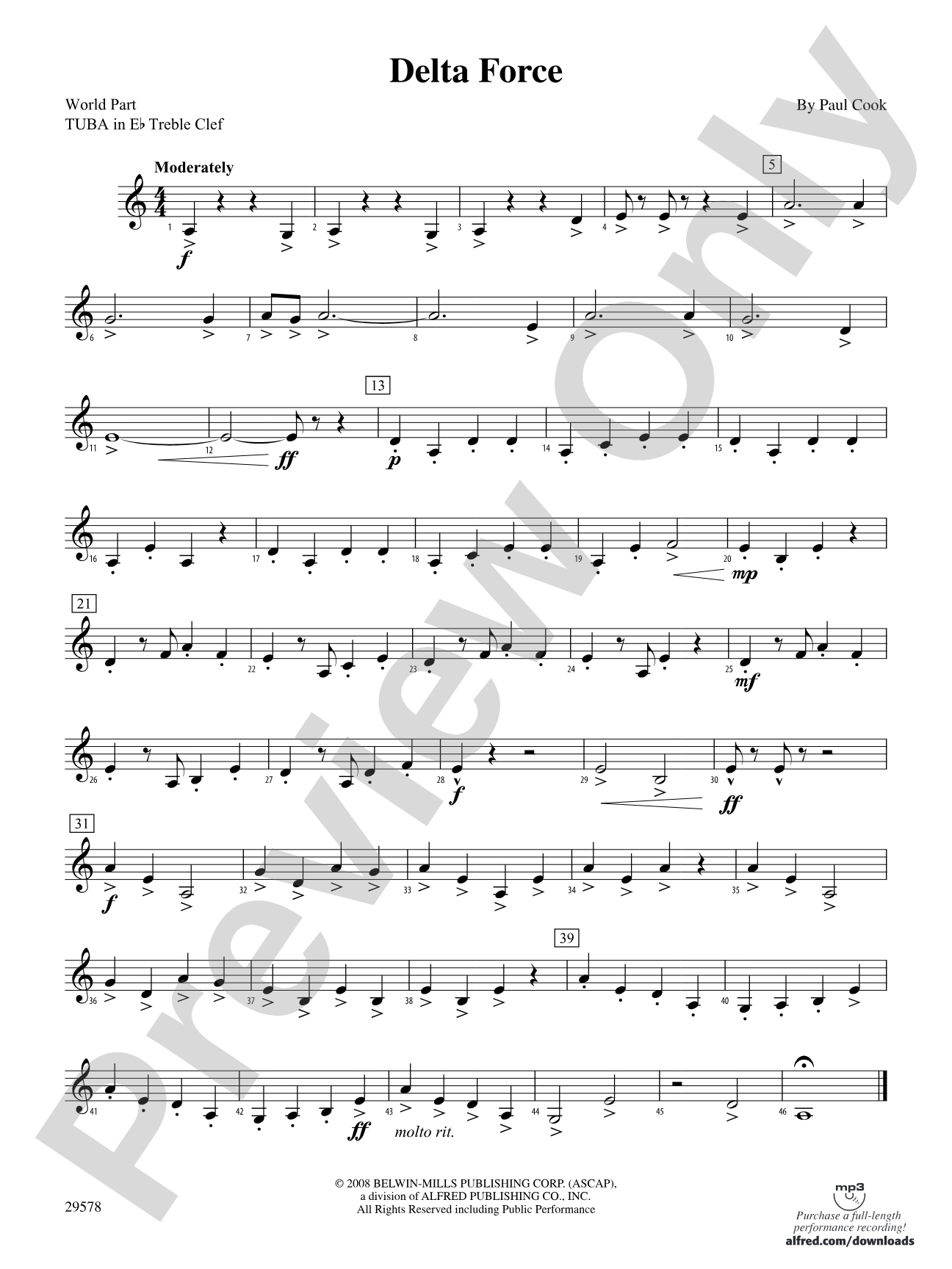 Delta Force: (wp) E-flat Tuba T.C.