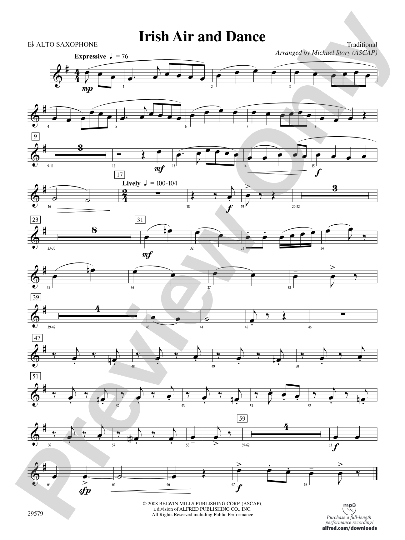 Irish Air and Dance: E-flat Alto Saxophone