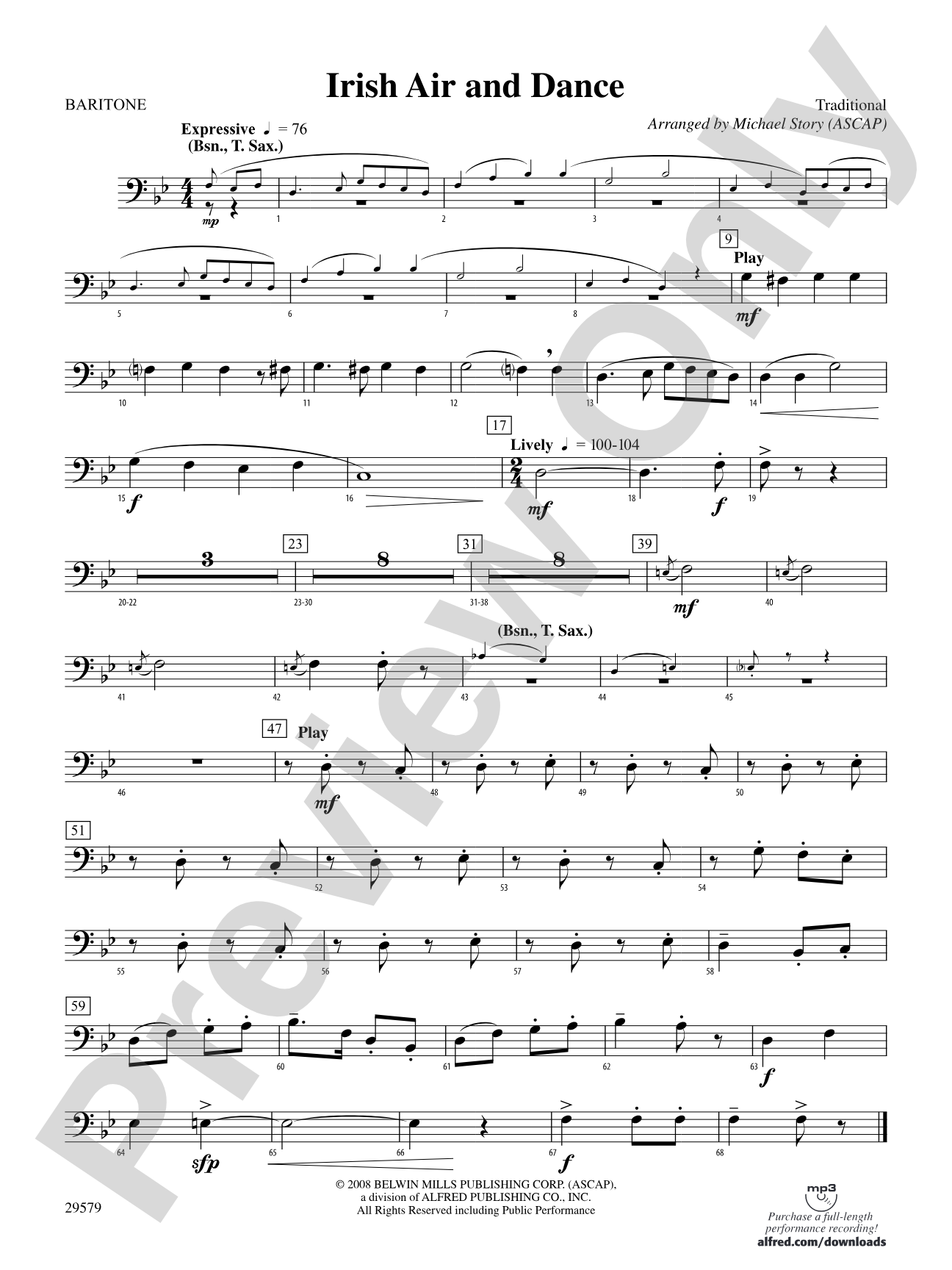 Irish Air and Dance: Baritone B.C.