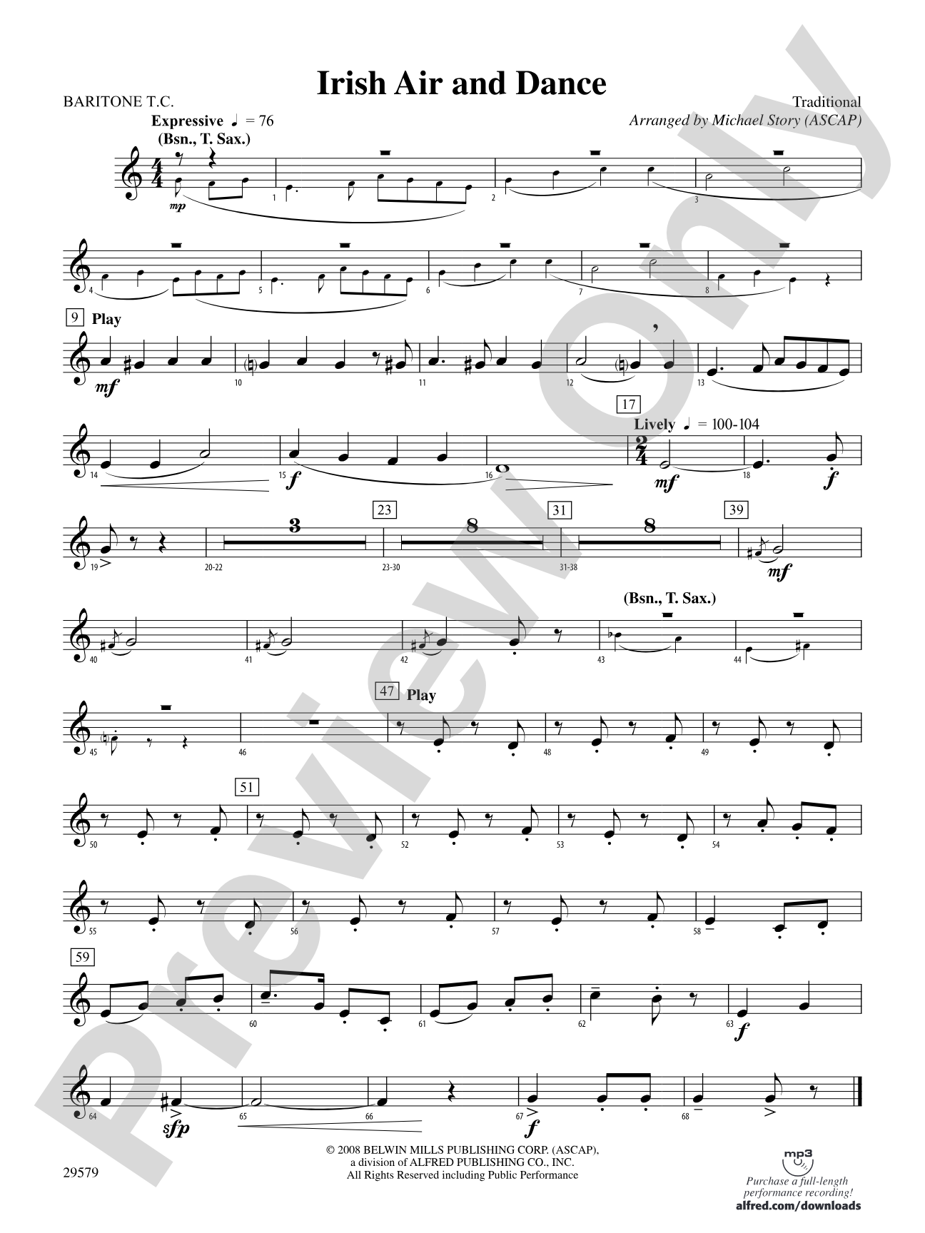 Irish Air and Dance: Baritone T.C.